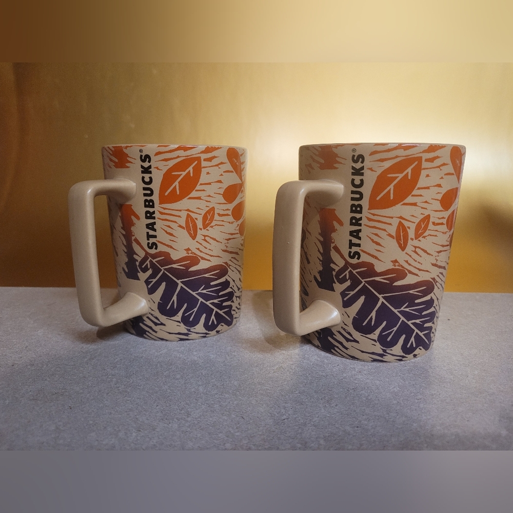 Starbucks Autumn Leaf Mug Set 12 Oz Mugs From 2017